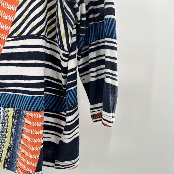 Chico's Womens V-Neck 3/4 Sleeve Multicolor Blouse Size Medium Colorful - Picture 9 of 11